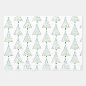 かわいいクリスマスツリー ラッピングペーパーシート (正面)