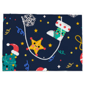 かわいいクリスマスツリー ラージペーパーバッグ (裏面)