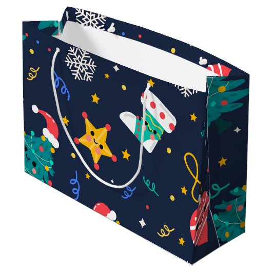 かわいいクリスマスツリー ラージペーパーバッグ (裏面アングル)