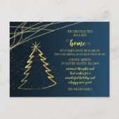 かわいいクリスマスツリー　引越しのお知らせ　ホリデーシーズンの移動 ポストカード (正面)