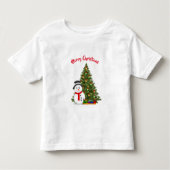 かわいいクリスマスツリーTシャツ 幼児用 トドラーTシャツ (正面)