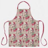 かわいいクリスマステディベアとギフトボックス エプロン (正面)