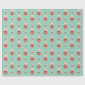 かわいいクリスマステディベア ラッピングペーパー (フラット)