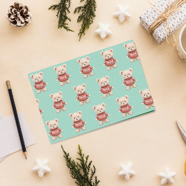 かわいいクリスマステディベア 薄葉紙