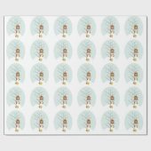 かわいいクリスマステーマシーン ラッピングペーパー (フラット)