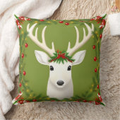 かわいいクリスマスディアー クッション (ブランケット)