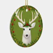 かわいいクリスマスディアー セラミックオーナメント (右)