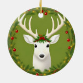 かわいいクリスマスディアー セラミックオーナメント (裏面)