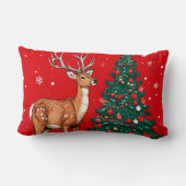 かわいいクリスマスディアー ランバークッション (裏面)