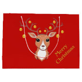 かわいいクリスマスディアー ラージペーパーバッグ (裏面)