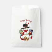 かわいいクリスマストッツと雪だるまバッグ フェイバーバッグ (正面)