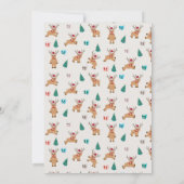 かわいいクリスマストナカイ12月ベビーシャワー 招待状 (裏面)