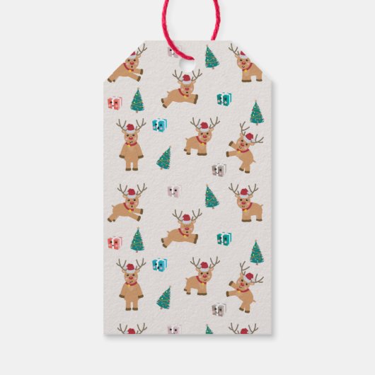 かわいいクリスマストナカイ ギフトタグ (裏面)