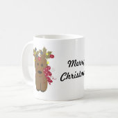 かわいいクリスマストナカイ コーヒーマグカップ (正面左)