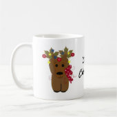 かわいいクリスマストナカイ コーヒーマグカップ (左)