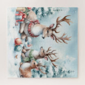かわいいクリスマストナカイ ジグソーパズル (横)