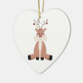 かわいいクリスマストナカイ セラミックオーナメント (左)