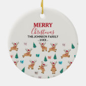 かわいいクリスマストナカイ セラミックオーナメント (裏面)