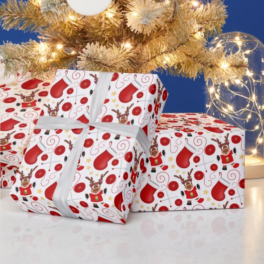 かわいいクリスマストナカイ ラッピングペーパー (クリスマス)
