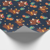 かわいいクリスマストナカイ ラッピングペーパー (角)