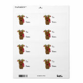 かわいいクリスマストナカイ ラベル (フルシート)