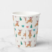 かわいいクリスマストナカイ 紙コップ (右)