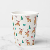 かわいいクリスマストナカイ 紙コップ (正面)