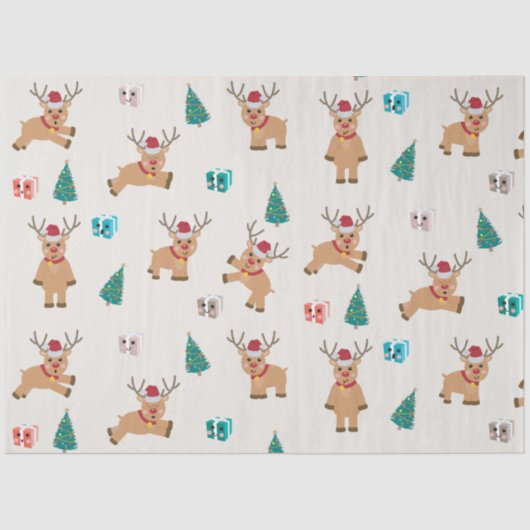 かわいいクリスマストナカイ 薄葉紙 (正面)