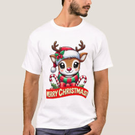 かわいいクリスマストナカイ Tシャツ