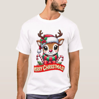 かわいいクリスマストナカイ Tシャツ