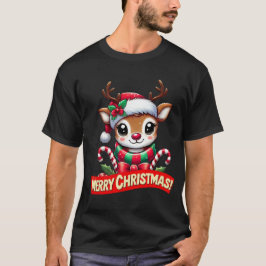 かわいいクリスマストナカイ Tシャツ