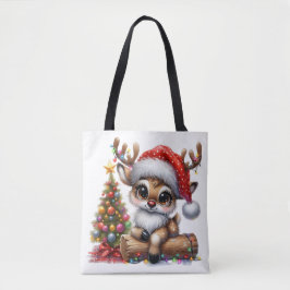 かわいいクリスマストラ トートバッグ