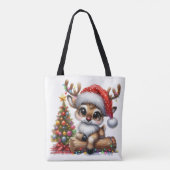 かわいいクリスマストラ トートバッグ (裏面)