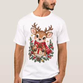かわいいクリスマストリトウギフトホリデーTシャツ Tシャツ
