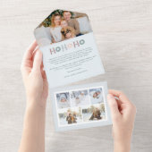 かわいいクリスマストリフォールドカード オールインワン招待状 (貼ってはがせる)