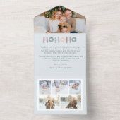 かわいいクリスマストリフォールドカード オールインワン招待状 (内側)