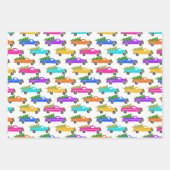 かわいいクリスマストレーラーRVsトラックカラフル休日 ラッピングペーパーシート (正面2)