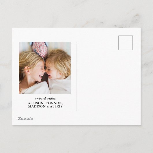 かわいいクリスマスドゥードルホリデー シーズンポストカード (裏面)