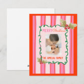 かわいいクリスマスドゥードル写真 シーズンカード (正面/裏面)