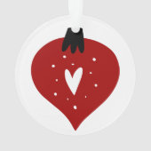 かわいいクリスマスドッグカスタム両面 オーナメント (裏面)