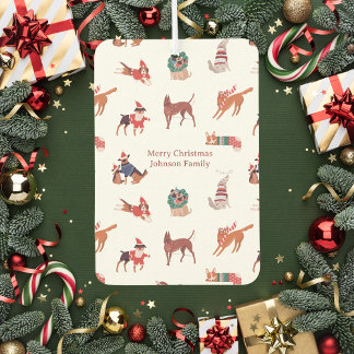 かわいいクリスマスドッグズパターンエアーフレッシュナー カーエアーフレッシュナー