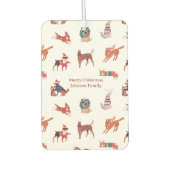 かわいいクリスマスドッグズパターンエアーフレッシュナー カーエアーフレッシュナー (正面)