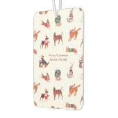 かわいいクリスマスドッグズパターンエアーフレッシュナー カーエアーフレッシュナー (左)