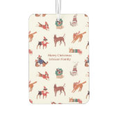 かわいいクリスマスドッグズパターンエアーフレッシュナー カーエアーフレッシュナー (裏面)