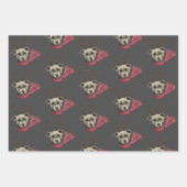 かわいいクリスマスドッグズパターンホリデー ラッピングペーパーシート (正面3)