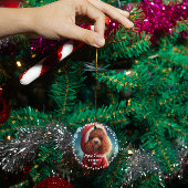 かわいいクリスマスドッグハッピーホリデー2面2写真 オーナメント