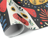 かわいいクリスマスドッグラップ紙 ラッピングペーパー (ロールコーナー)