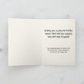 かわいいクリスマスドッグ折りホリデーカード シーズンカード (内部)