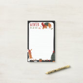 かわいいクリスマスドッグ&クリスマス ポストイット (デスク上)