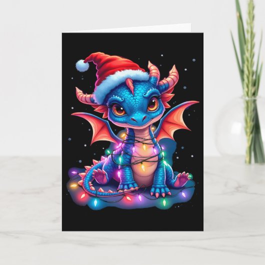 かわいいクリスマスドラゴン カード (正面)